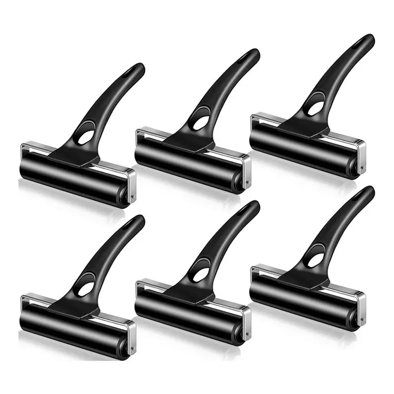 

A98E-6Pcs Rubber Roller Perfect For Gluing Printing Inking Crafting Press Printmaking Wallpaper Stampingscrapbooks