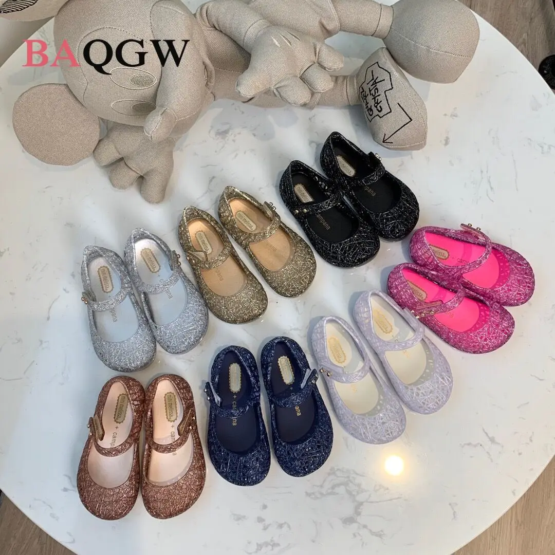 Colorful High Quality Mini Melissa Girls Jelly Shoes Casual New Bird Net Kids Suumer Sandals Fashoin Baby Toddler Beach Shoes