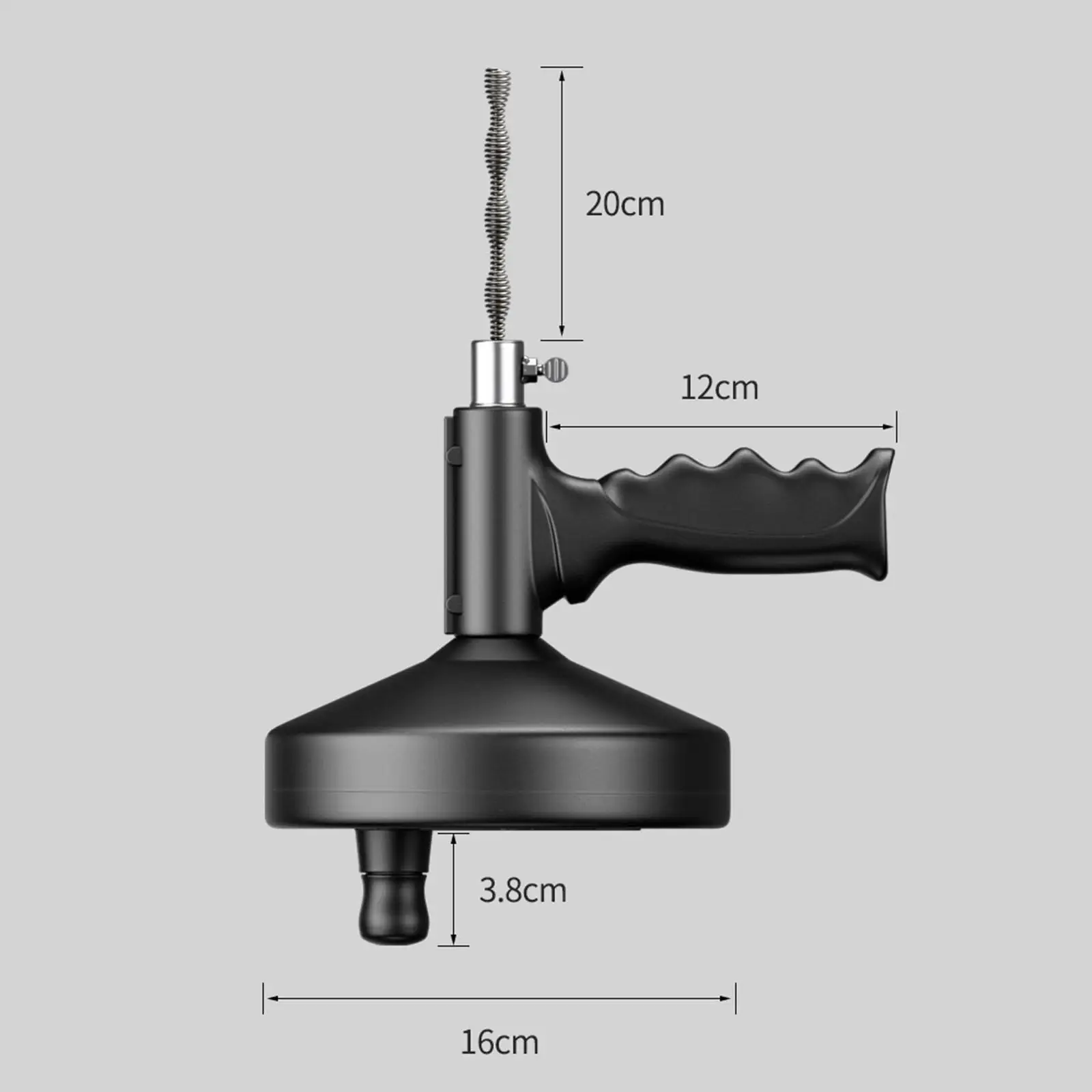 Limpiador de drenaje de mano con cable de acero, removedor manual de obstrucciones, serpiente con cable para alcantarillado, fregaderos, inodoro obstruido, cocina, drenaje de inodoro, 5M