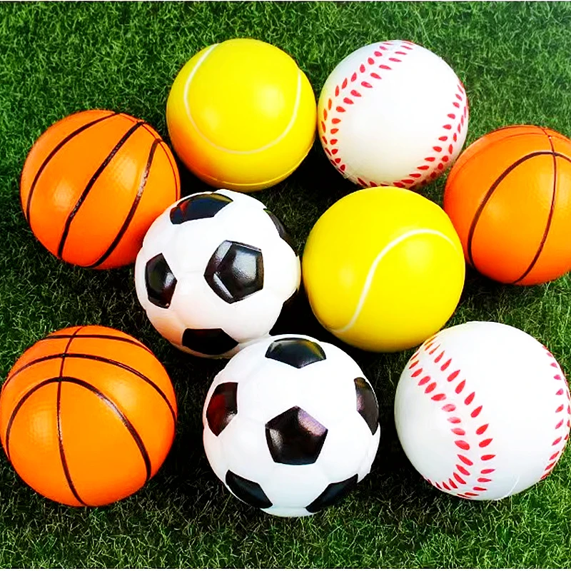 12PCS 6CM 7 Patterns Soft Football Basketball Baseball Tennis Kids Birthday Party Gifts Pinata Filler Kids Toys Giveaway Favors