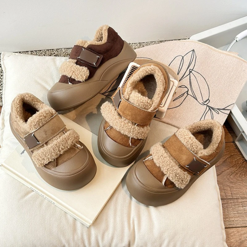 

Child Cotton Shoes 2025 autumn Winter New Soft Soled Loafers Girls Fashiona Slip Comfortable Warm Versatile Shoe Men and Women