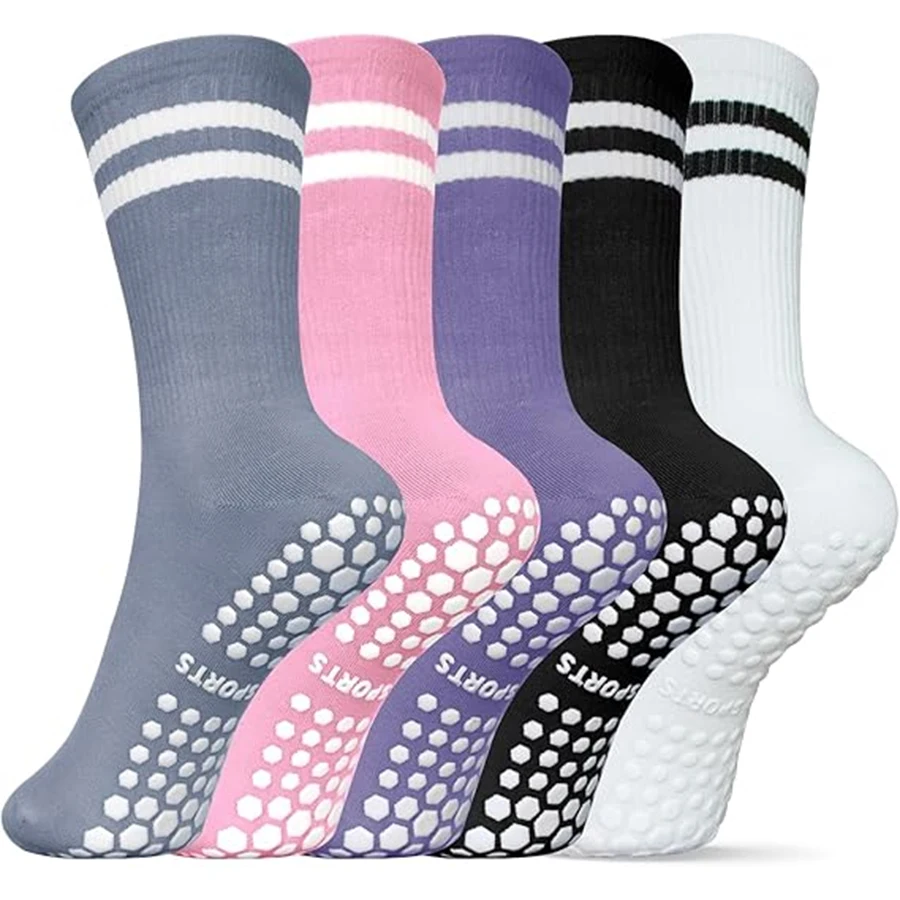 Professional Yoga socks, Jump Exercises, Non Slip Solid Cotton, Women's indoor Fitness Trampoline Dance, Seasonal Style