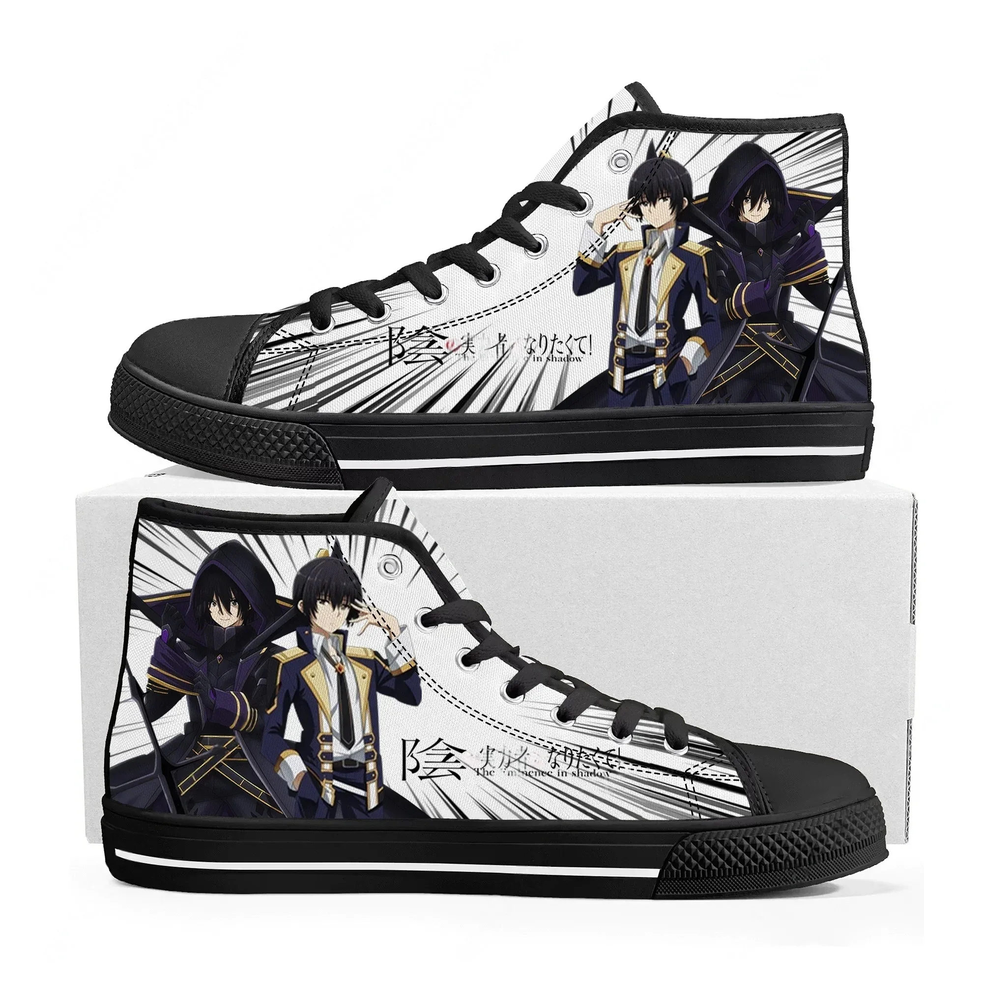 Anime The Eminence in Shadow Cid Kageno High Top Sneakers Mens Womens Canvas Sneaker Casual Couple Shoes Custom Shoe