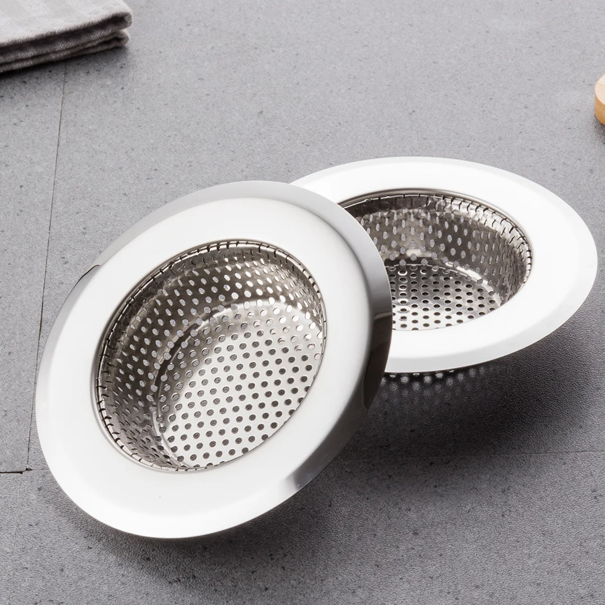 

1 Set Of 2 Stainless Steel Sink Strainer, Sink Filter, Bathroom Drain, Sink Garbage Filter