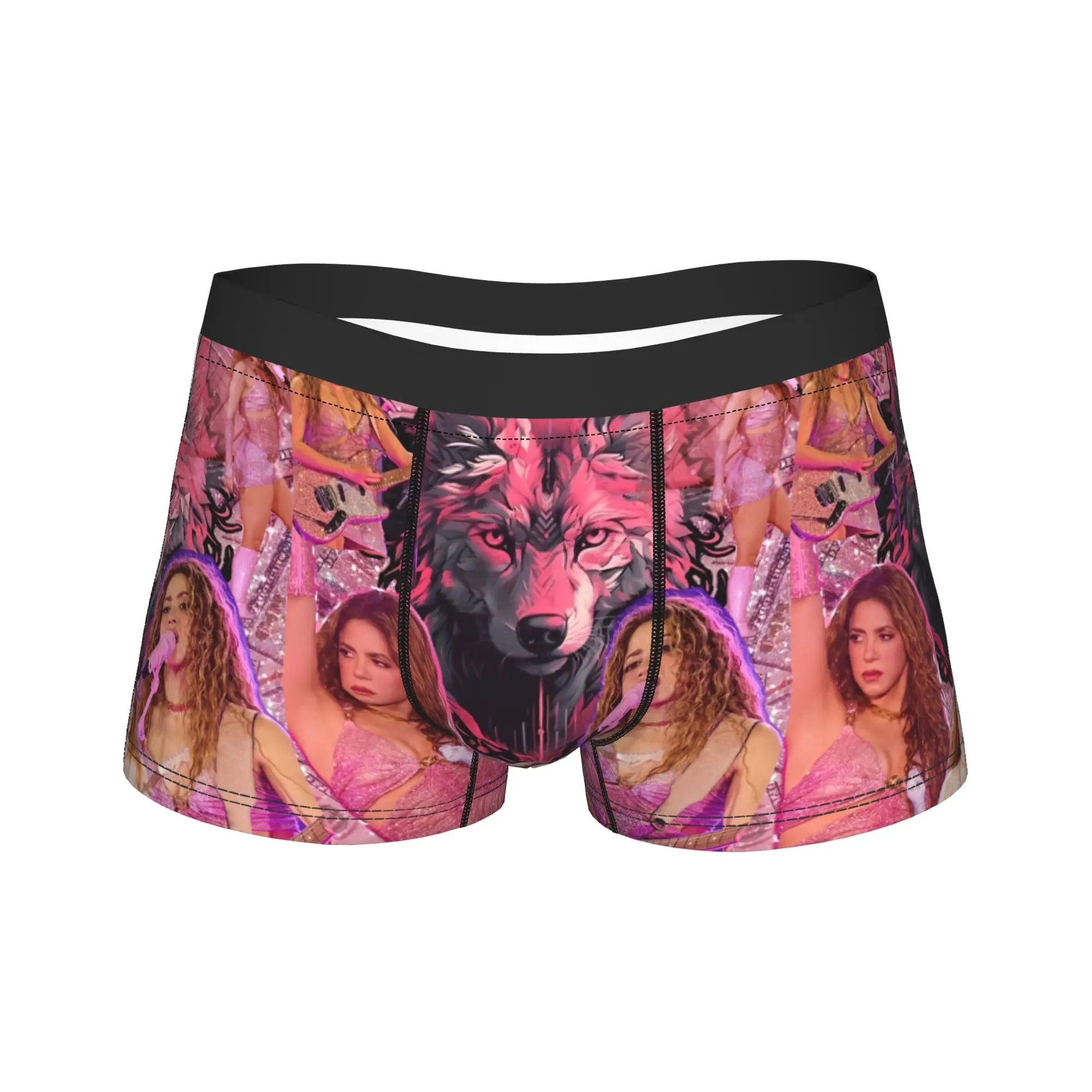 Shakira Colombian Singer Men's Underwear  Boxer Briefs Shorts Panties Humor Soft Underpants for Male Plus Size