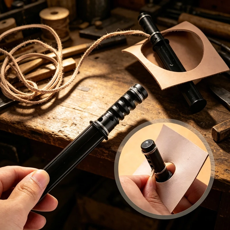 Swivel Knife Tool - 1 Stück Rotierendes Lederhandwerksschneidemesser mit 3