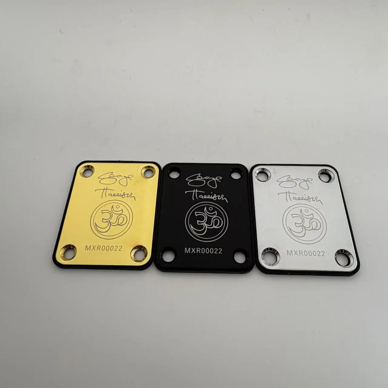 

George Harrison Customized Signature Logo Electric Guitar Neck Plate Gold/Chrome/Black
