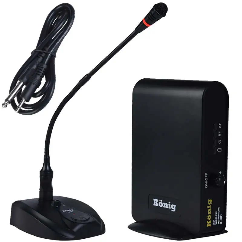 KÖNİG K-301 UHF SINGLE CHANNEL LECTERN VOLUME-COUNT-TRANSCEIVER MICROPHONE