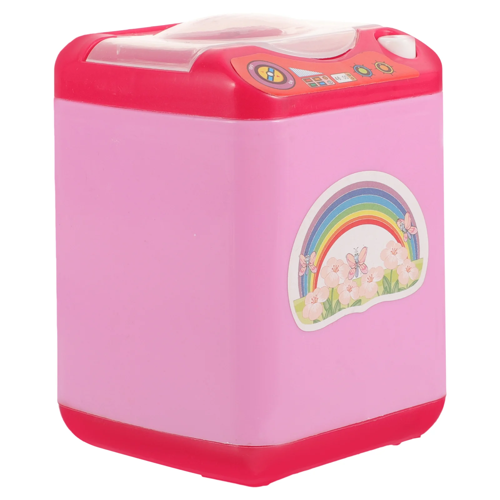 Electronic Toy Washing Machine Child Toys for Toddlers Mini Home Appliance Plastic Puff