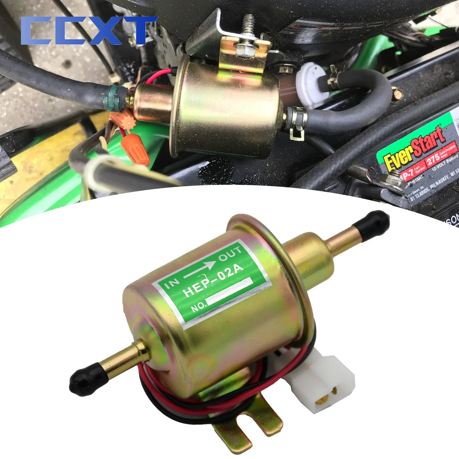 Electric Petrol Pump HEP-02A DC 12V Fuel Pump Low Pressure Diesel Gas Pump For Motorcycle ATV Kawasaki KTM Suzuki Yamaha Honda