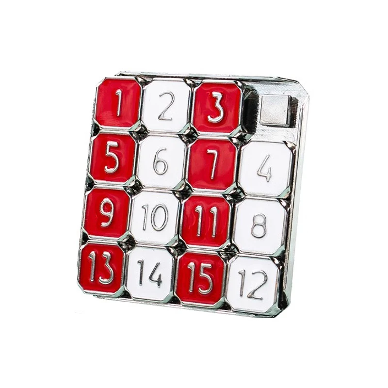 المعادن عدد الشريحة لغز المعادن الدماغ المضايق للأطفال الذكاء مونتيسوري ألعاب تعليمية Huarong الطريق ألعاب الرياضيات للفصول الدراسية