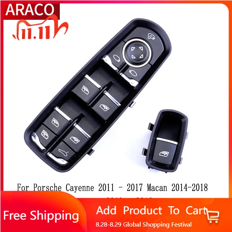 Interior Stickers For Porsche Cayenne 2011 - 2017 Macan 2014-2018 Panamera 2010 - 2016 Car Window Lifter Switch Window Control R