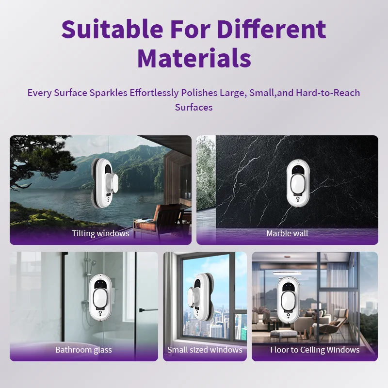 Window Robot Vacuum Cleaner Cleaning Electric Glass Remote Control Machine