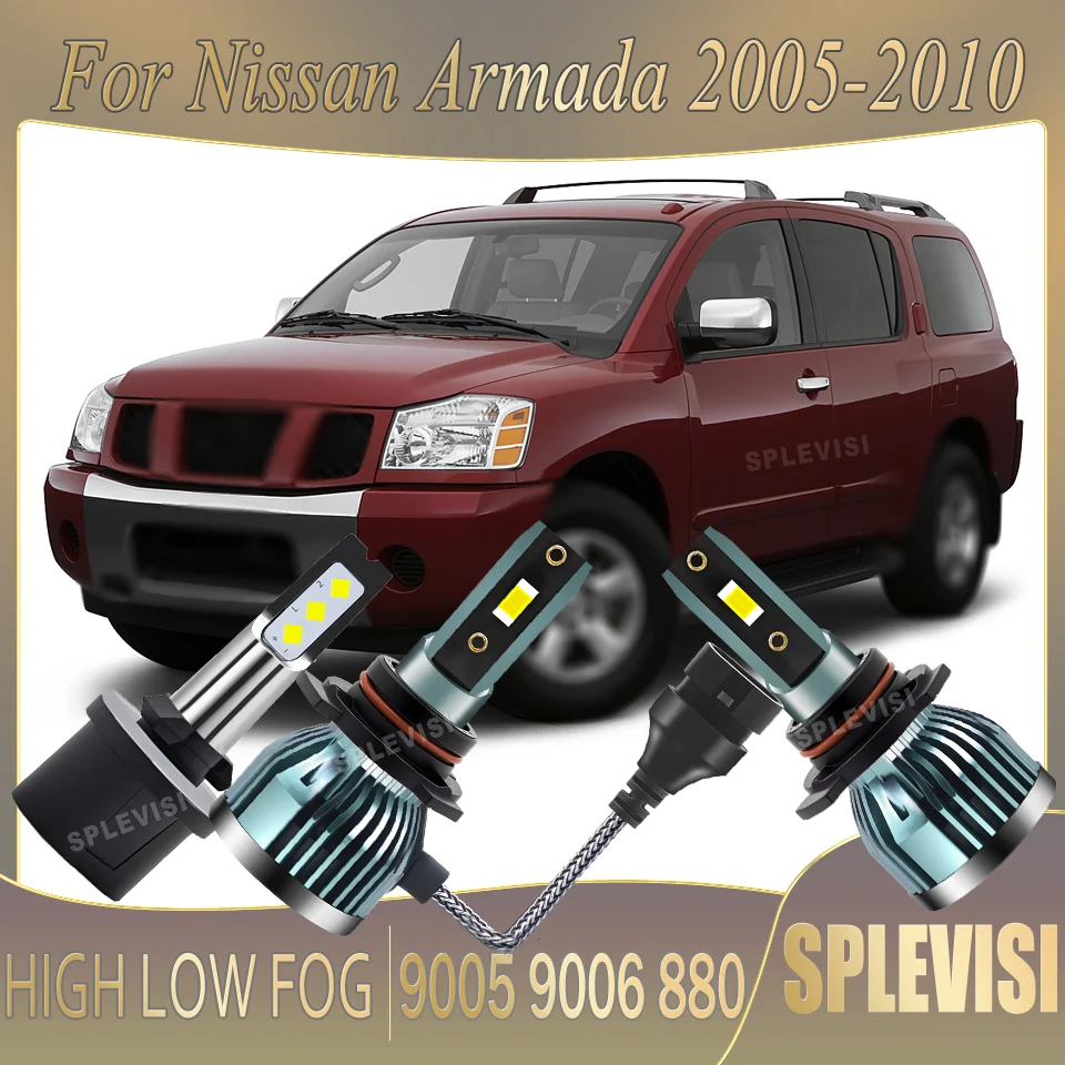 

Activate Instantly Durable for Rough Road Conditions​ LED Headlight foglight For Nissan Armada 2005 2006 2007 2008 2009 2010