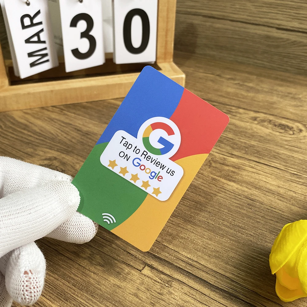 Un seul clic pour nous évaluer sur les cartes de partage de réseaux sociaux Google NFC Google Review Smart Card