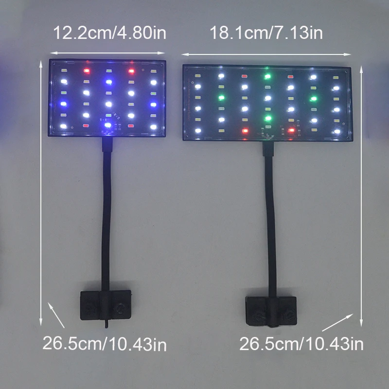 USB Aquarium LED-Licht Vollspektrum Aquatische Pflanzenwachstumslampe Fischbecken Einstellbare Helligkeit Dimmbar Zeitgesteuert 360° ° Drehbare Leuchte – Detail 1