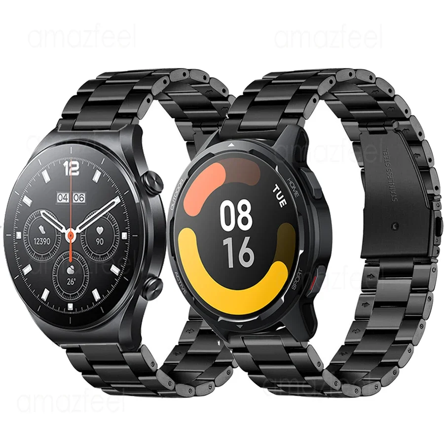 Mi Watch S1 pulsera activa de Metal para Xiaomi Mi Watch S2 S3 S4 color 2 correas de cuero para MI reloj pulsera deportiva