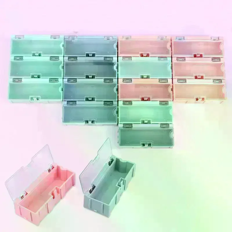 5Pcs For SMD SMT Electronic Box Electronic Components Small Screws Nuts Washers Container Mini Splicable Plastic Storage Boxes