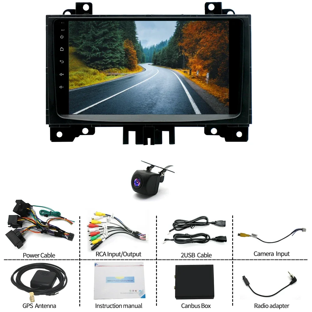 9 Zoll Android 13 für Sprinter 2006–2017 Autoradio-Radio Navi 2+32G mit Carplay Android Auto WiFi FM/RDS SWC + AHD-Backup-Kamera