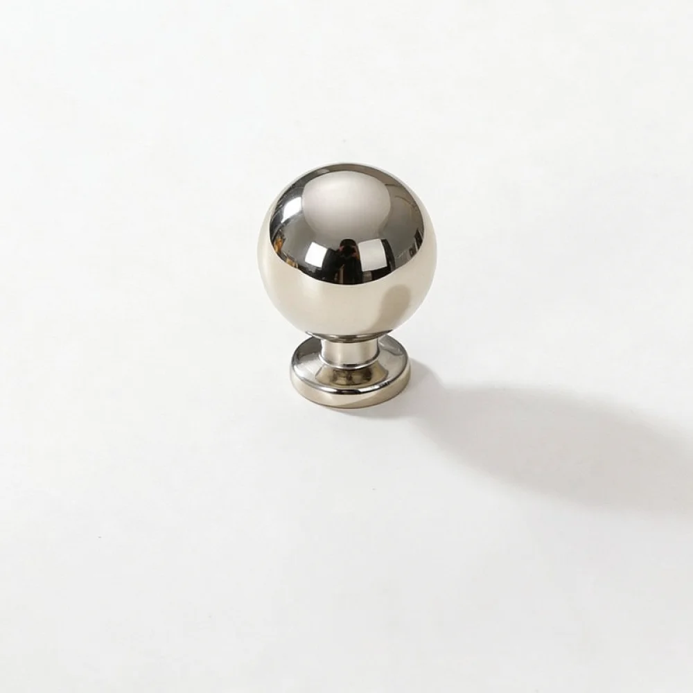 Stylish Titanium Silver Furniture Knob Zinc Alloy Cabinet Handle For Drawer Wardrobe Closet Door Minimalist Hardware Pull