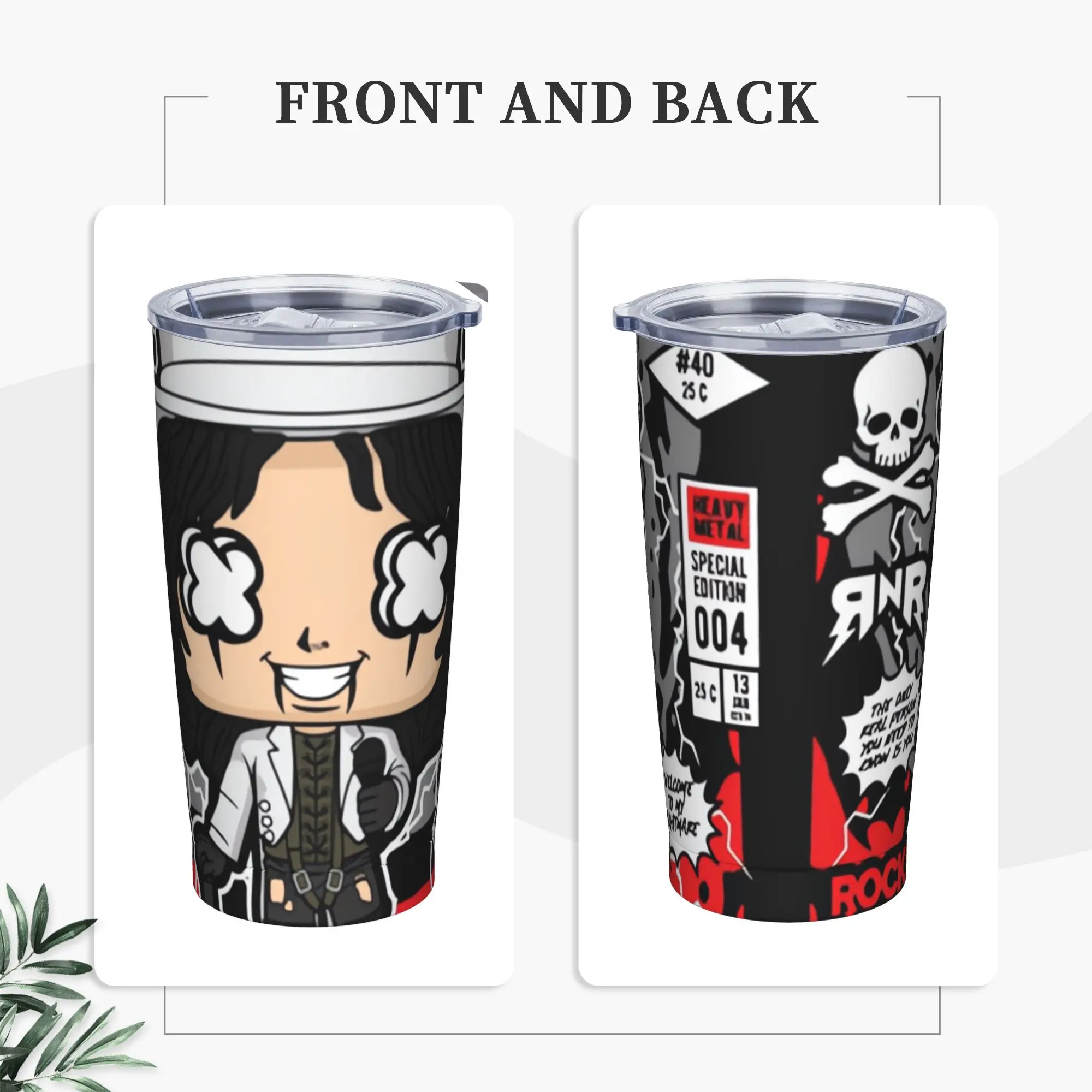 Cooper Band Tumbler  Cold and Hot Heat Preservation Stainless Steel Thermal Mug Graphic Mugs Cup