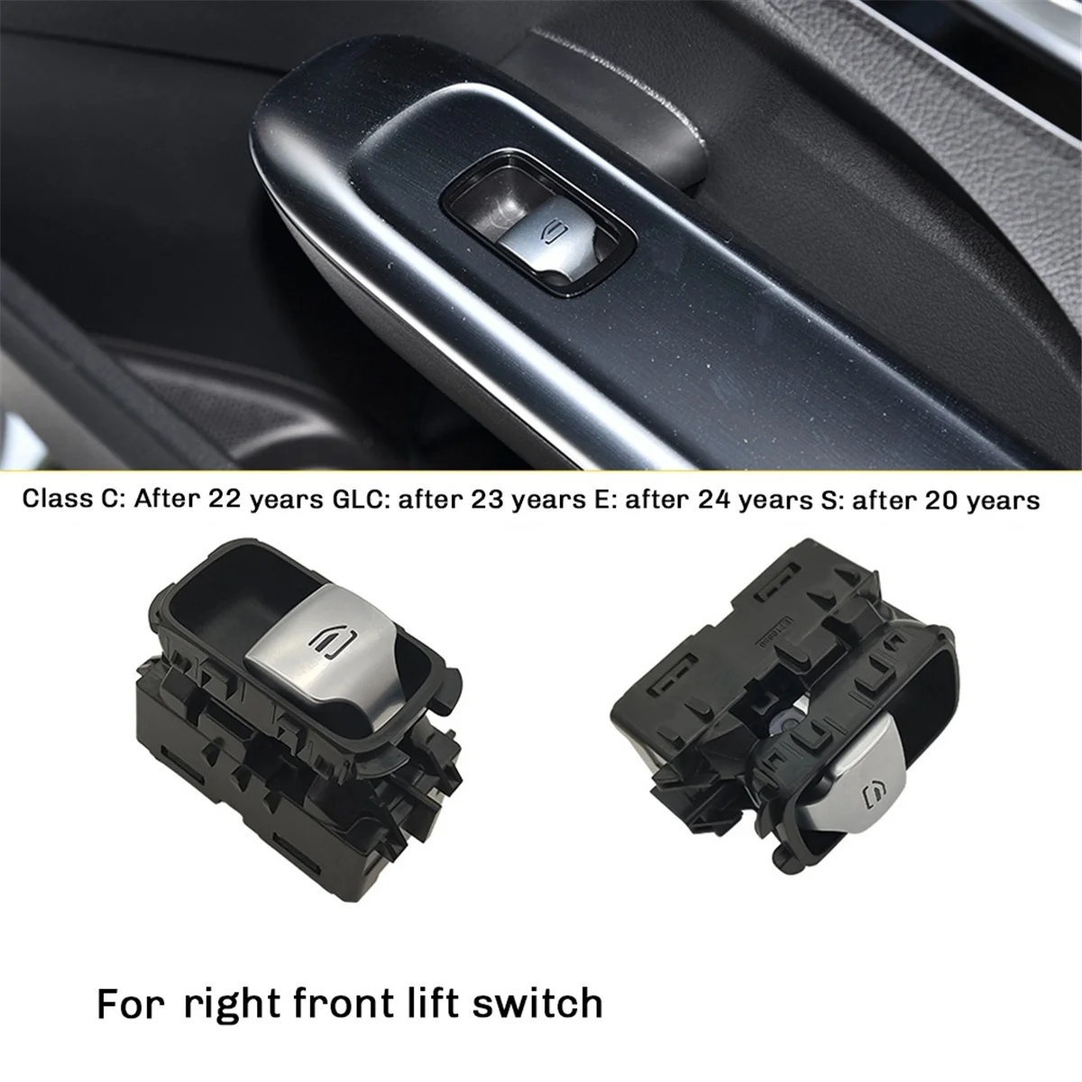 Car Rigth Front Power Window Switch Button Window Lift Switch for Mercedes-Benz W206 W254 W214 W223 LHD