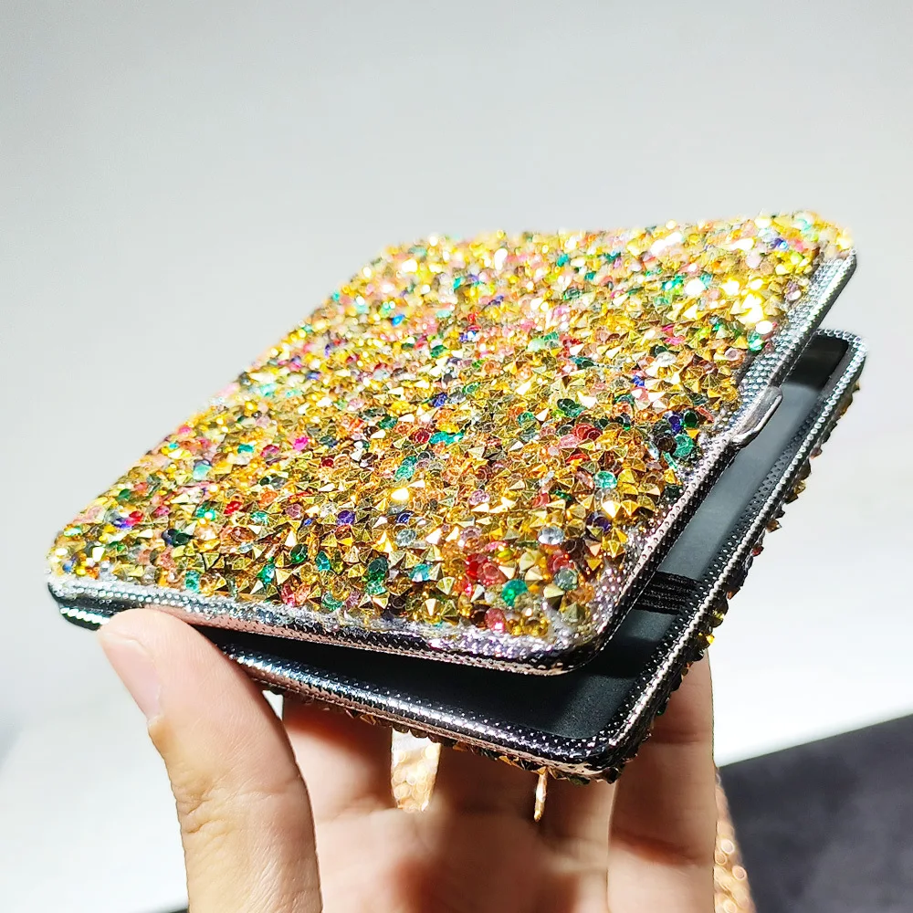 

Chic Resin Crystal Cigarette Case Women's Glittering Drill Slim Case Cigarette case