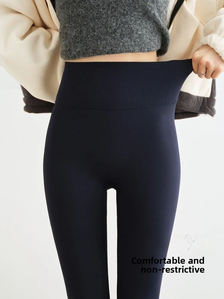 Pantalon de Yoga taille haute doublé en peau d'arche, vêtements d'extérieur pour femmes, sans étiquette, sans enroulement, chaud, amincissant, Long, décontracté