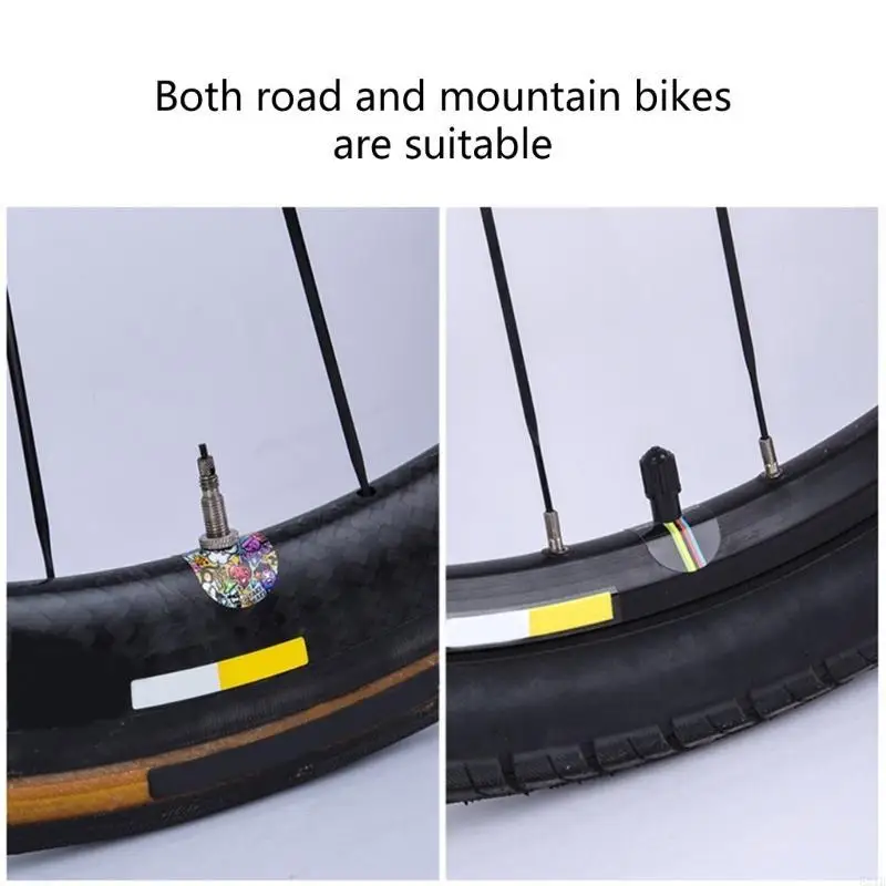 

Valves Decal Covers Bike Accessory Tire Valves Sticker Bike Valves Pad Stickers