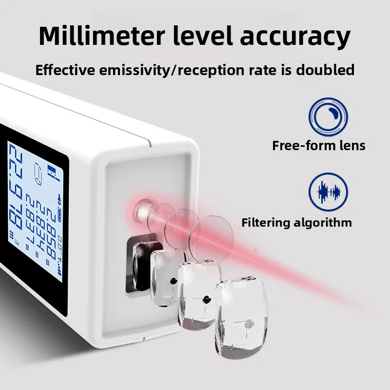 Laser rangefinder measuring instrument Industrial grade high-precision lithium power measuring room