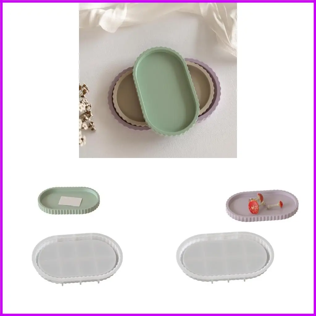 

Oval Plate Decoration Mold Convenient Epoxy Silicone Plate Mold For Making Unique Oval Trays And Coasters
