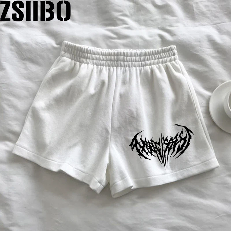 print casual women's fitness belt tight stretch shorts shorts women New All-match shorts summer casual women's loose butterfly ﻿
