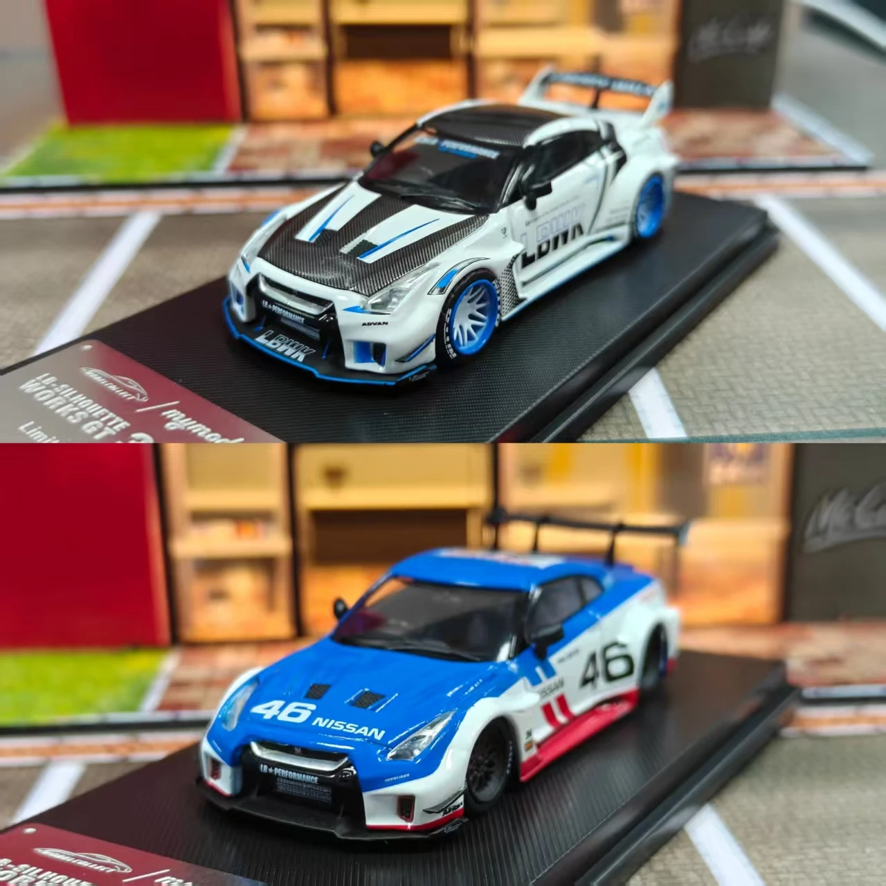 

Модель автомобиля из сплава Spot MC 1:64 GTR R35 с широким кузовом LB 3.0