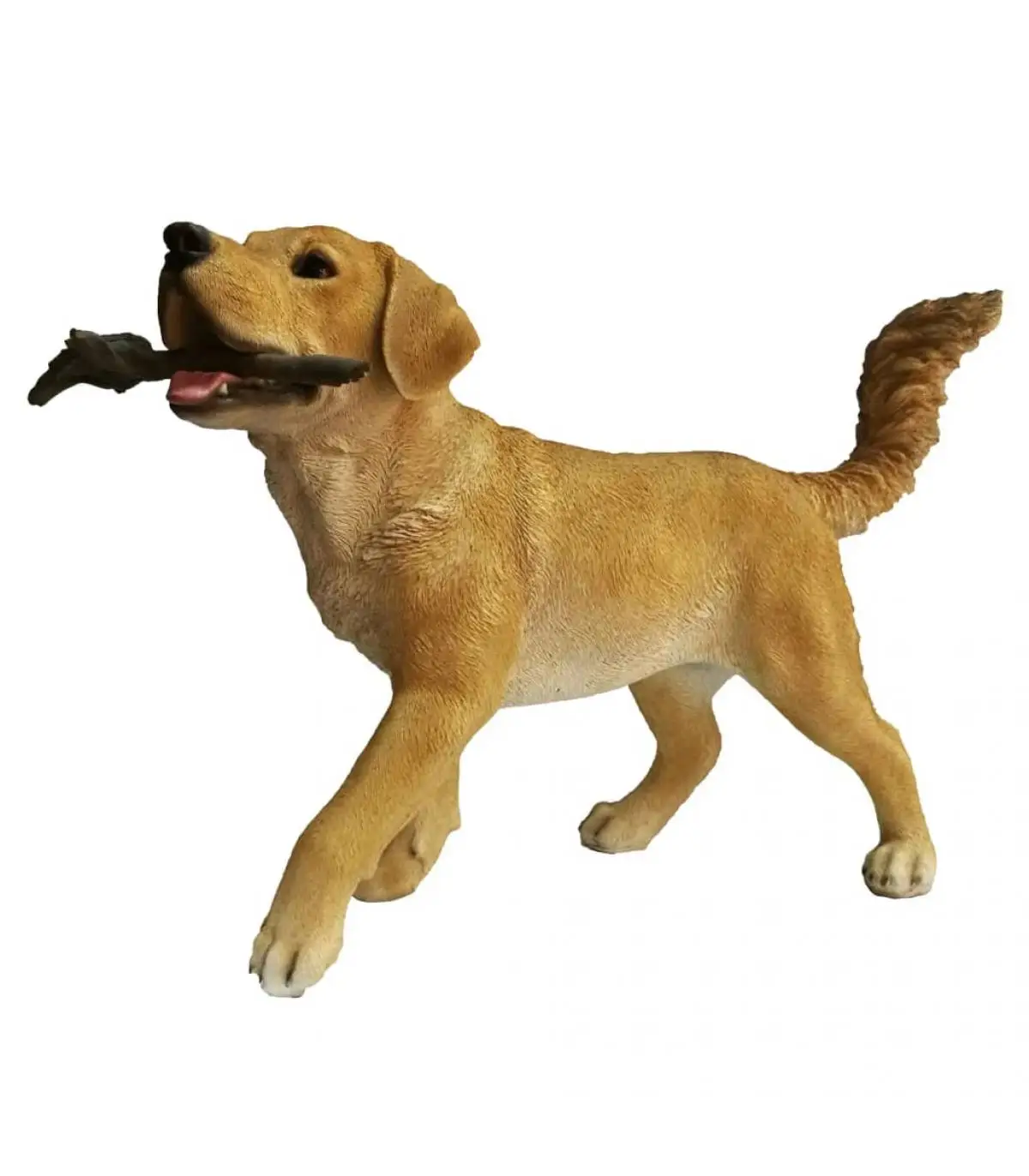 Garden sculpture lawn ornaments Esschert Design labrador statue with stick 62,6x23,7x40 cm