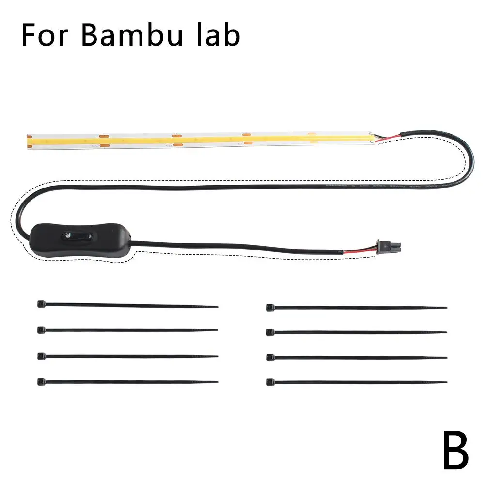 Barra de luz LED con adaptador conectado para impresora 3D, accesorio de iluminación para Bambu Lab Tauzhu A1/A1 Mini, E3G4