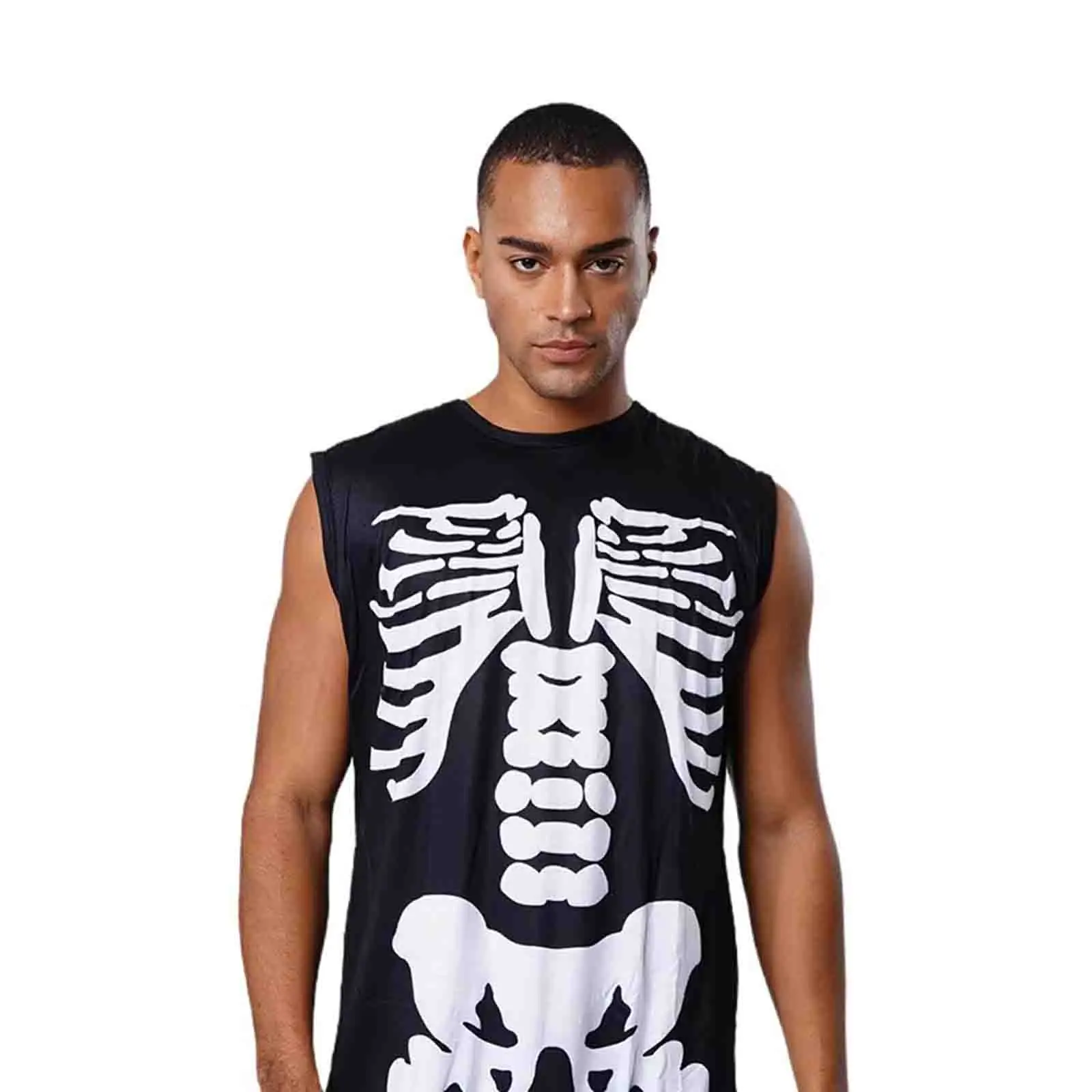 

Men's Casual Stylish Print Rompers Sleeveless Pockets Bodysuit Jumpsuit Loose Loungewear Home Wear Sleepwear for Leisure Time