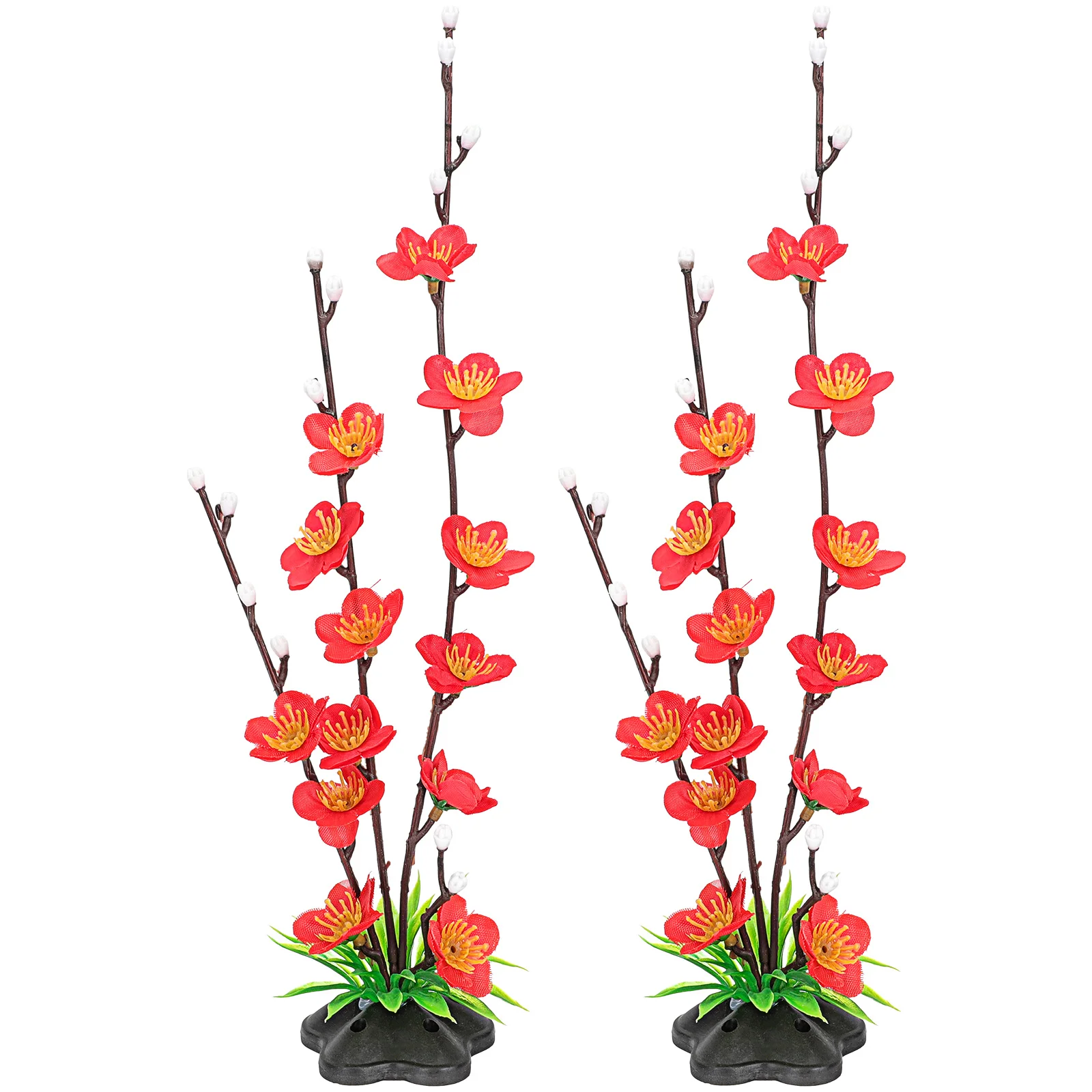 

2pcs Simulated Plum Blossoms Artificial Flowers Sushi Plate Decoration Japanese Cold Dish Sushi Rustic Kitchen Dishes Ornament