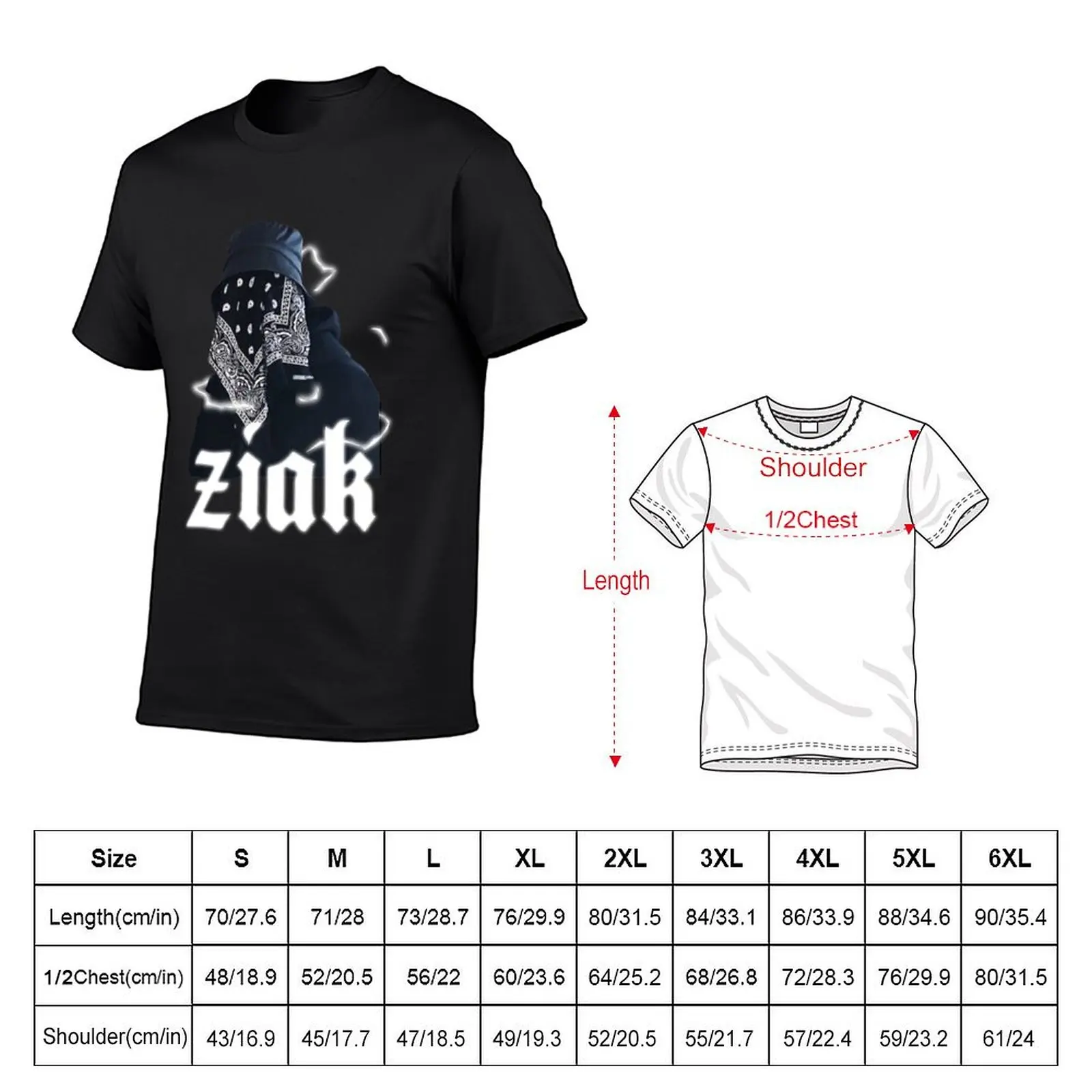 Ziak T-Shirt designer shirts plus size clothes sports fans oversized t shirts for men