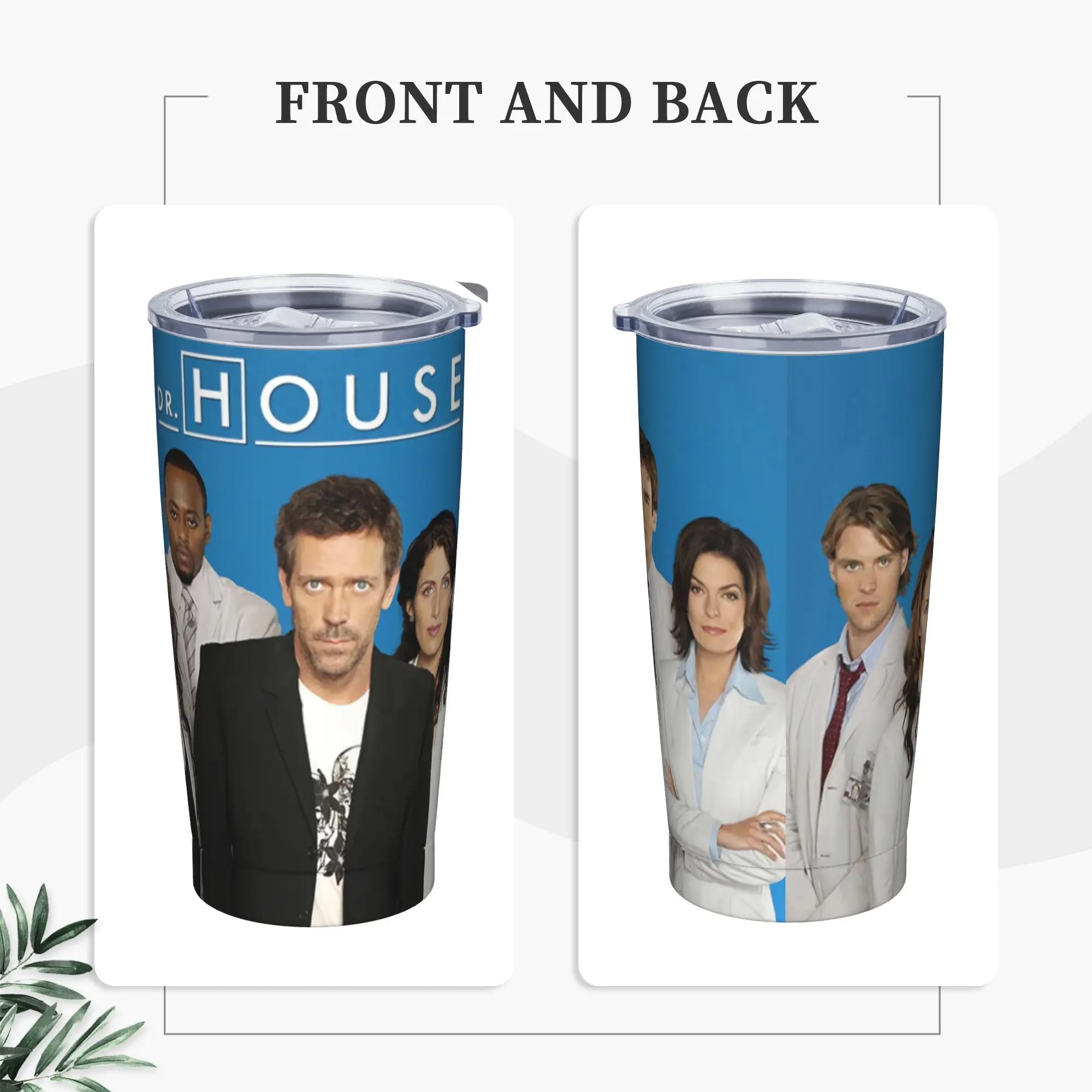 

Стакан из нержавеющей стали Доктор Дом Горячее ТВ-шоу Автомобильные кружки с соломинкой Путешествия Холодный напиток Бутылка для воды Портативная большая термокружка
