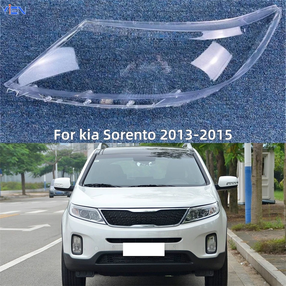 

Для kia Sorento 2013 2014 2015, автоаксессуар, абажур, фары, стекло, передняя фара автомобиля, крышка объектива, оболочка