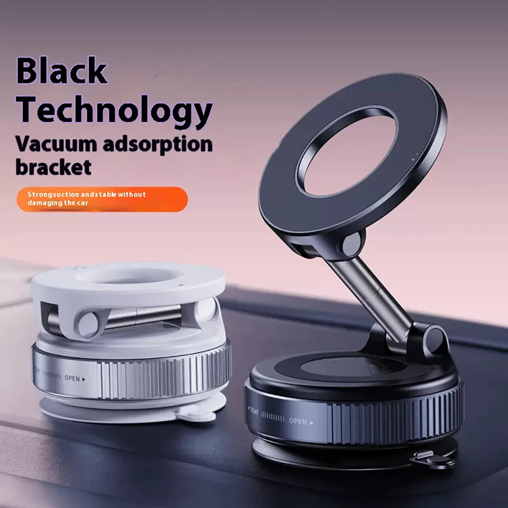

Magnetic Car Phone Holder 360° Rotatable Vacuum Suction Foldable Mount for iPhone 15/14/13 Huawei Samsung Car/Desk/Gym