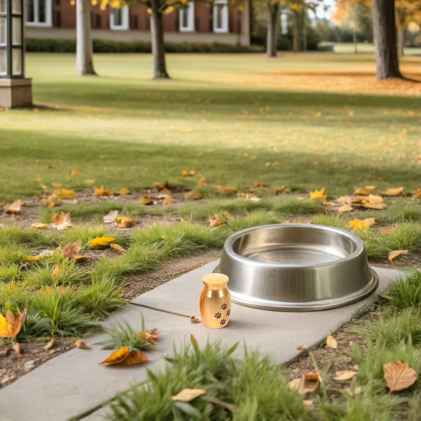 

2Pcs Cat Dog Memorial Urn with Paw Design 1-Inch Mini Keepsake for Ashes Hair Teeth Pet Loss Comfort Container