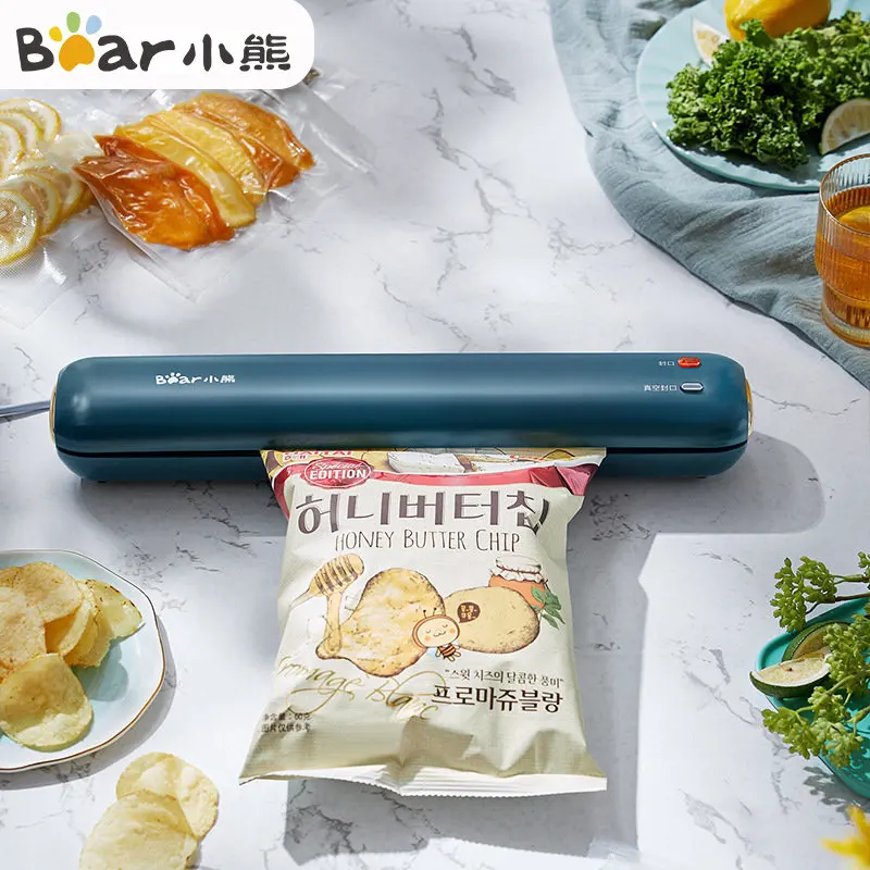 

Bear Vacuum Food Sealers Household Vacuum Packing Machine for Food 45Kpa Bag Sealing Machine Plastic Bag Sealer 220V