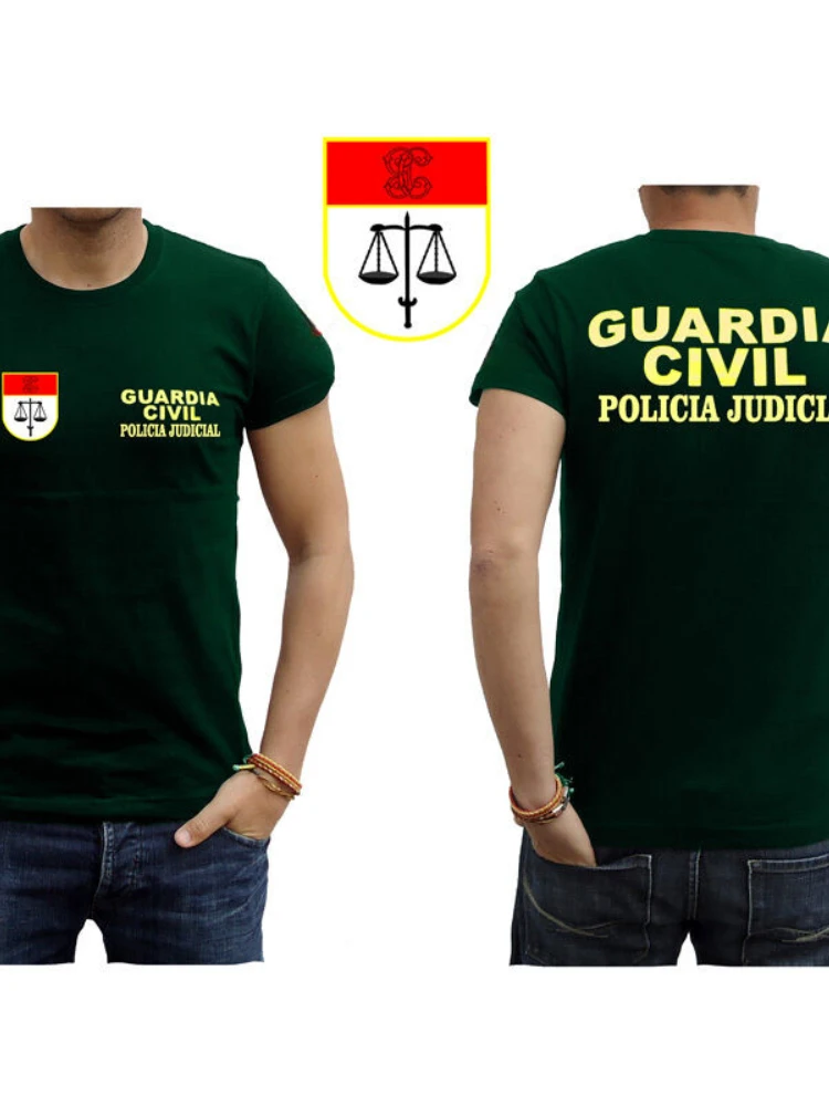 Spanish Civil Guard Judicial Men T-Shirt Short Sleeve Casual 100% Cotton T Shirts