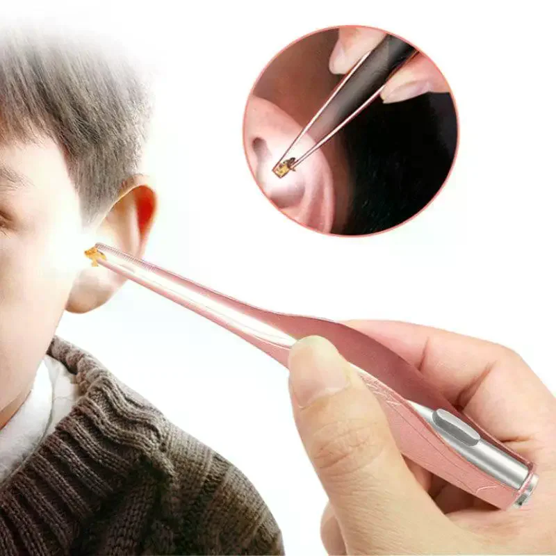1 Set Luminous Ear Spoon Ear Cleansing Tool Kit Convenient Baby Ear Booger Tweezers For Home Kids Adults Ear Care