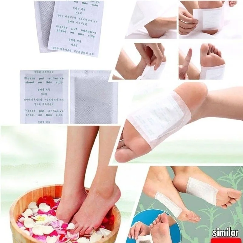 Kinoki Natural Herbal Cleansing Toxins Detox Foot Patches Weight Loss Patches for Stress Relief Deep Sleep Bamboo Sleep Slimming