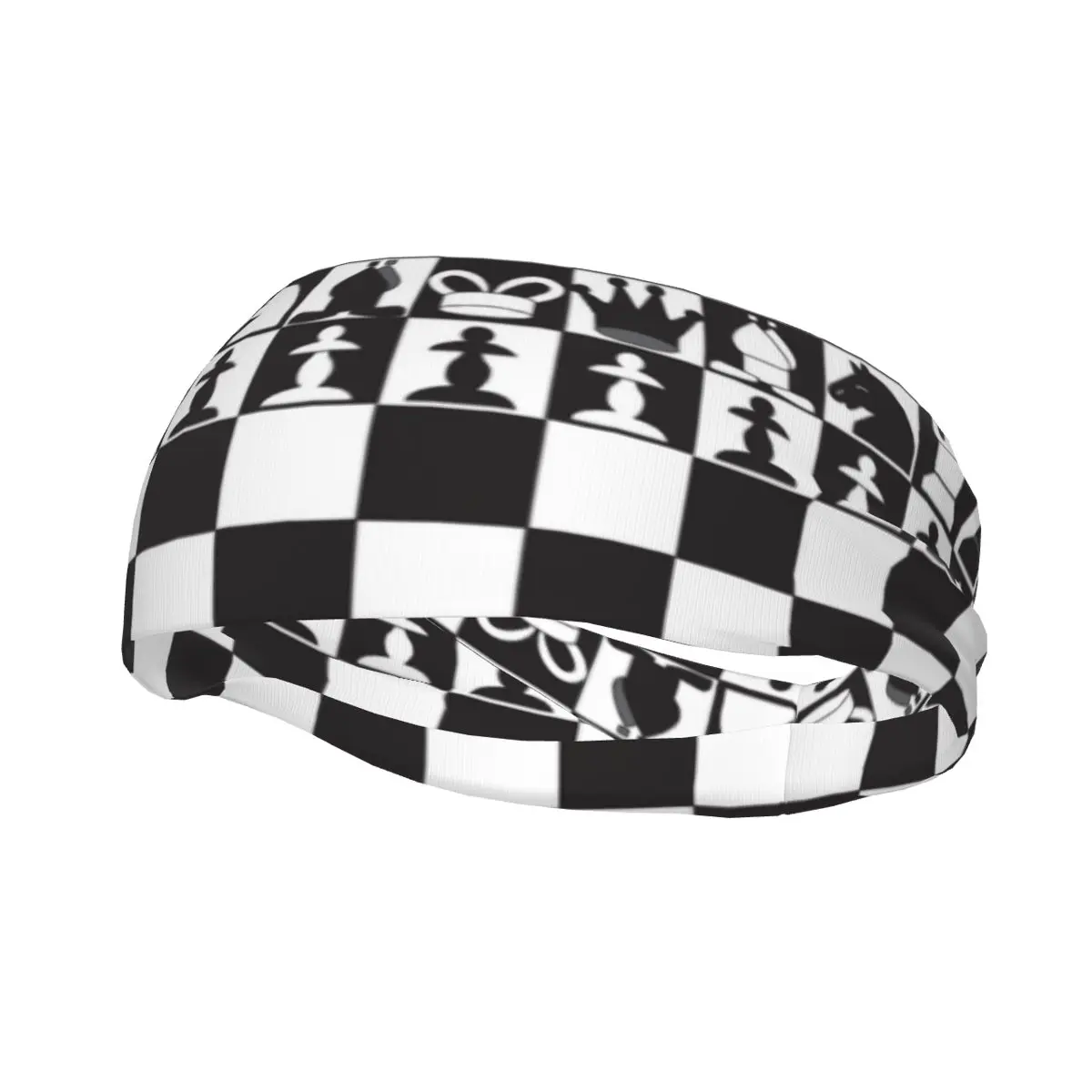 Chess Board Elastic Hair Band Yoga Headband Makeup Hair Hoop Headwrap