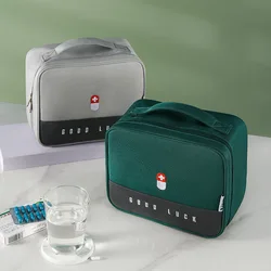 Household Thickened Layered Medicine Box Large Capacity Portable Waterproof Cloth Medicine Cabinet Storage First Aid Kit Bins