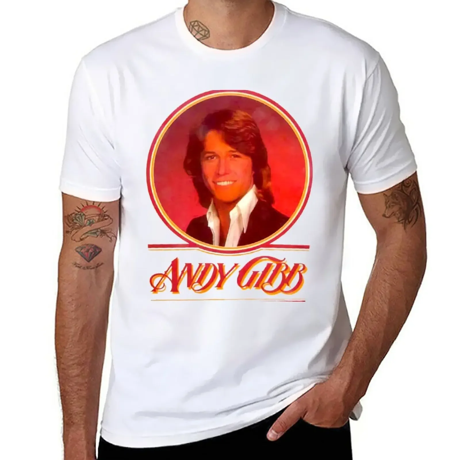 Andy Gibb Classic Retro Photo Figure T-Shirt plain heavyweights customizeds quick-drying plain black t shirts men