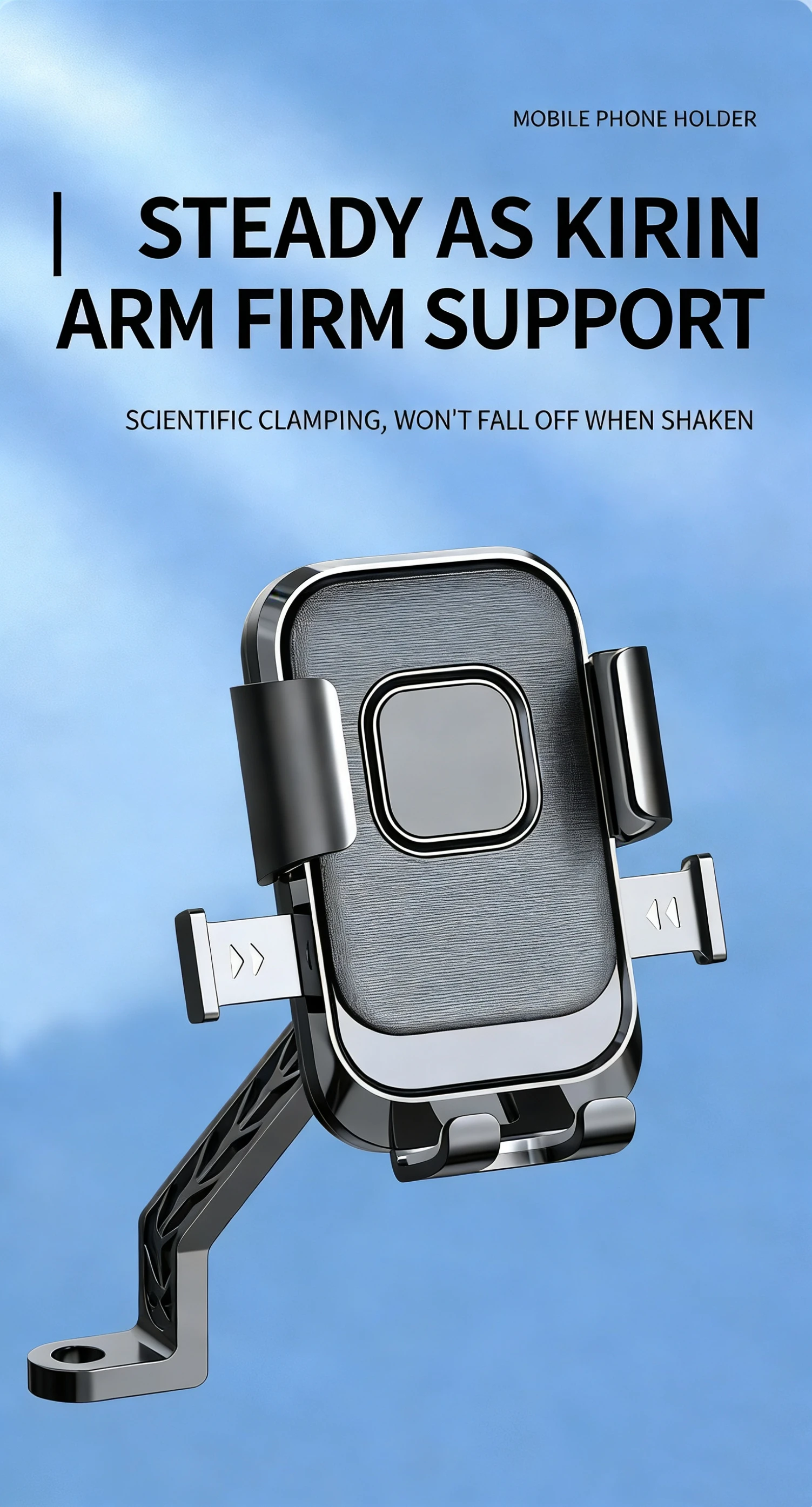 

Motorcycle Phone Holder Bicycle Electric Scooter Mount Shockproof Anti-Shake Navigation Rack for Food Delivery Rider